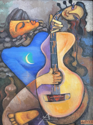 Artist with guitar 